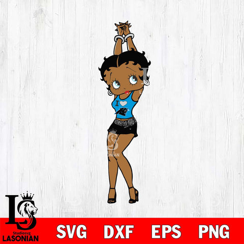 Carolina Panthers Betty Boop Love SVG Svg Eps Dxf Png File, Digital Download, Instant Download