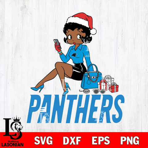 Carolina Panthers Betty Boop Phone File Cut, NFL SVG DXF EPS PNG PDF File, Digital Download , Criucut , Silhouette
