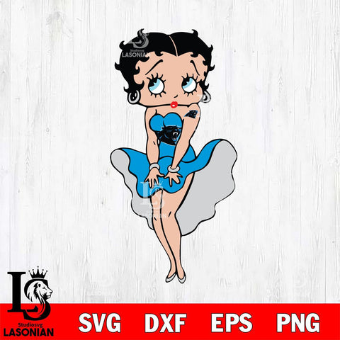 Carolina Panthers Betty Boop Sexy Cheering Svg Eps Dxf Png File, Digital Download, Instant Download