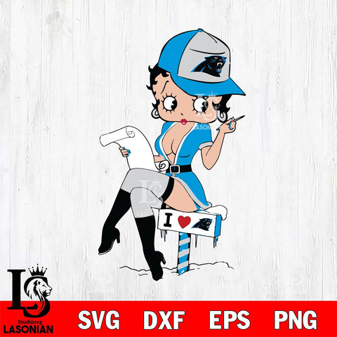 Carolina Panthers Betty Boop Sexy Fan Svg Eps Dxf Png File, Digital Download, Instant Download