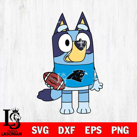 Carolina Panthers Bluey 2 NFL Svg Eps Dxf Png File, Digital Download, Instant Download