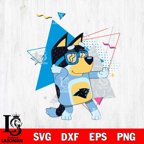 Carolina Panthers Bluey 4 NFL Svg Eps Dxf Png File, Digital Download, Instant Download