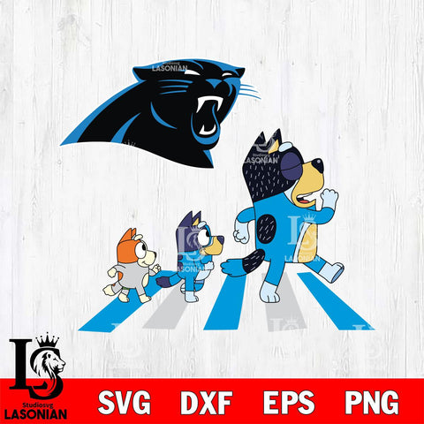 Carolina Panthers Bluey 6 NFL Svg Eps Dxf Png File, Digital Download, Instant Download