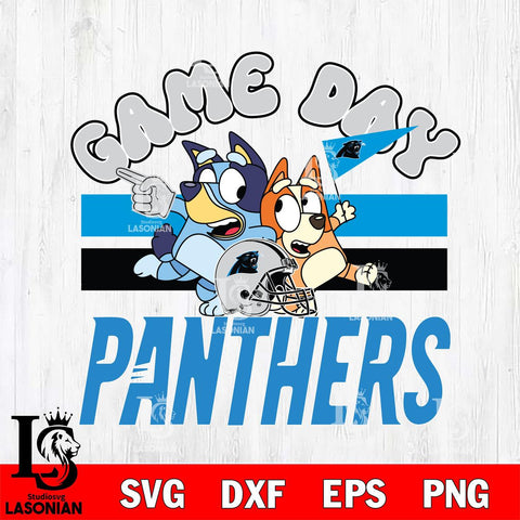 Carolina Panthers Bluey Chilli  Game day NFL Svg Eps Dxf Png File, Digital Download, Instant Download