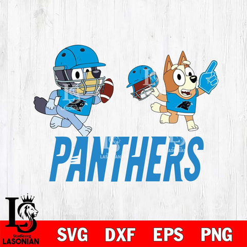 Carolina Panthers Bluey Chilli NFL 2 Svg Eps Dxf Png File, Digital Download, Instant Download