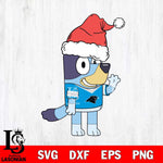 Carolina Panthers Bluey Christmas Svg Eps Dxf Png File, Digital Download, Instant Download