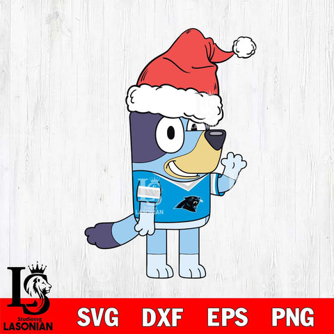 Carolina Panthers Bluey Christmas Svg Eps Dxf Png File, Digital Download, Instant Download