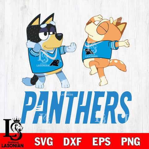 Carolina Panthers Bluey Dance Svg Eps Dxf Png File, Digital Download, Instant Download