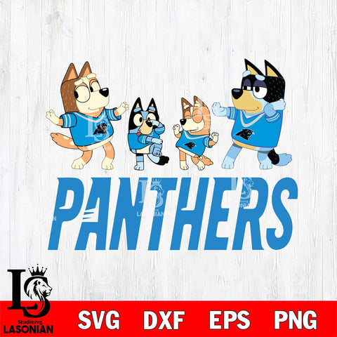 Carolina Panthers Bluey Dance Squats Svg Eps Dxf Png File, Digital Download, Instant Download
