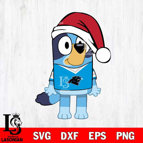 Carolina Panthers Bluey Dog Christmas Svg Eps Dxf Png File, Digital Download, Instant Download