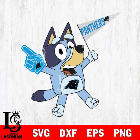 Carolina Panthers Bluey Flag NFL Football Svg Eps Dxf Png File, Digital Download, Instant Download