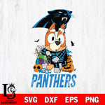 Carolina Panthers Bluey Halloween NFL Svg Eps Dxf Png File, Digital Download, Instant Download
