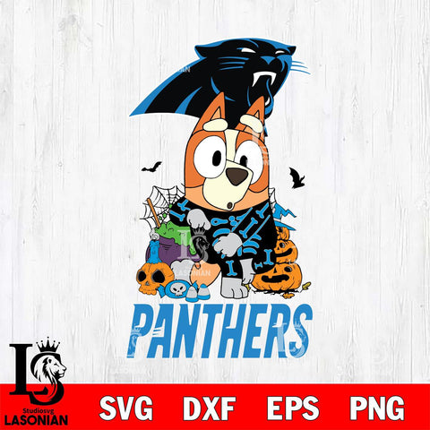 Carolina Panthers Bluey Halloween NFL Svg Eps Dxf Png File, Digital Download, Instant Download