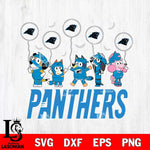 Carolina Panthers Bluey Halloween Spooky Svg Eps Dxf Png File, Digital Download, Instant Download