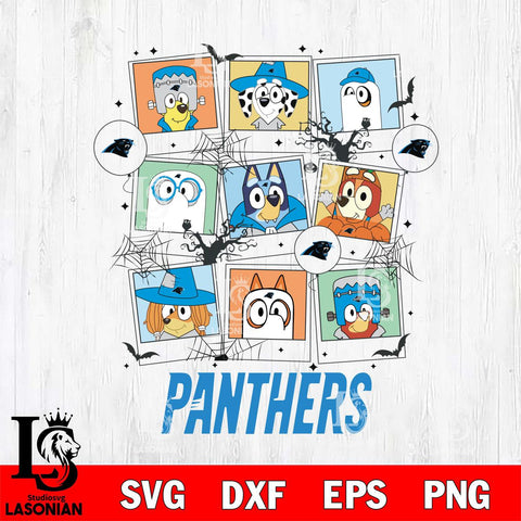 Carolina Panthers Bluey Halloween Sport Svg Eps Dxf Png File, Digital Download, Instant Download