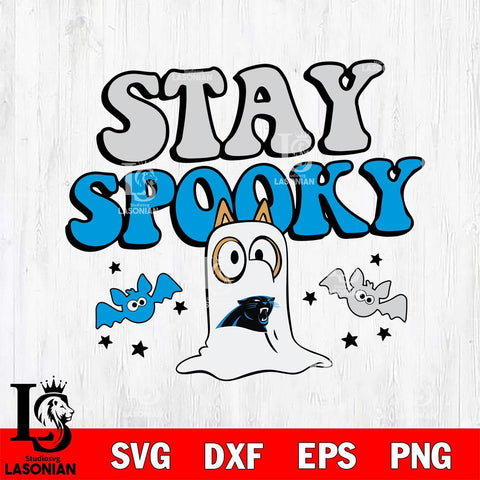 Carolina Panthers Bluey Halloween Stay Spooky Svg Eps Dxf Png File, Digital Download, Instant Download