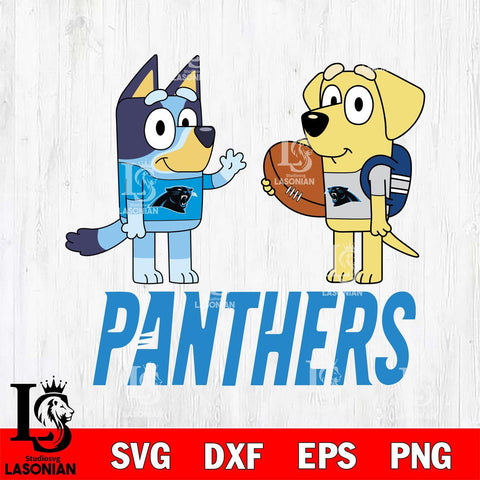 Carolina Panthers Bluey Lucky Svg Eps Dxf Png File, Digital Download, Instant Download