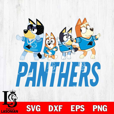 Carolina Panthers Bluey Mode Dance Squats Svg Eps Dxf Png File, Digital Download, Instant Download