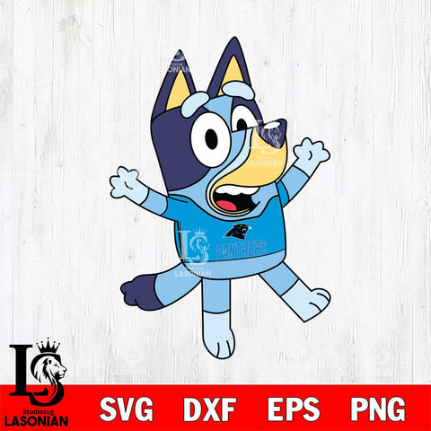 Carolina Panthers Bluey NFL 3 Svg Eps Dxf Png File, Digital Download, Instant Download