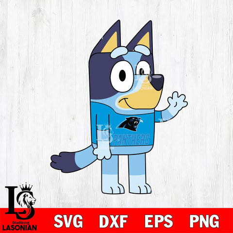 Carolina Panthers Bluey NFL 4 Svg Eps Dxf Png File, Digital Download, Instant Download