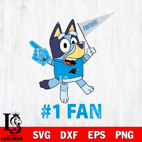 Carolina Panthers Bluey #1 Fan Cricut Files,Bluey Svg file,Digital Download ,Instant Download