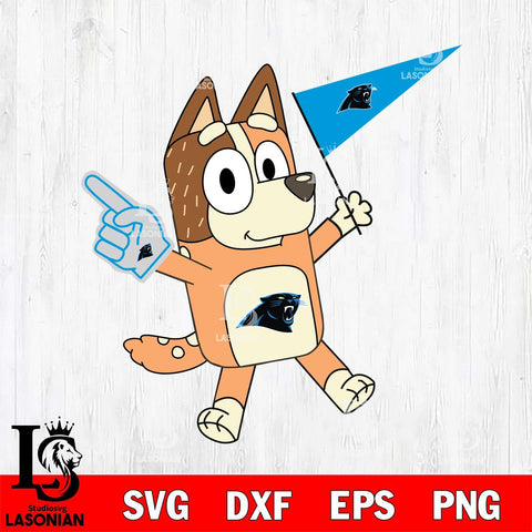 Carolina Panthers Chilli Heeler Bluey Flag Svg Eps Dxf Png File,NFL Cut Svg Files,Digital File,Sublimation