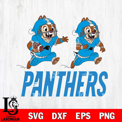 Carolina Panthers Chip & Dale Football Cricut,Christmas SVG DXF EPS PNG FILE, Digital Download,Instant Download, Silhouette