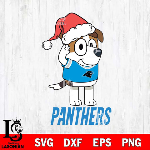 Carolina Panthers Christmas Bluey Jack Sport Svg Eps Dxf Png File,Cut Svg Files, Digital File, Sublimation