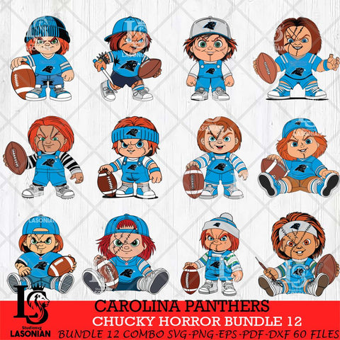 Carolina Panthers Chucky Horror Bundle 12 SVG Svg Eps Dxf Png File, Bundle NFL svg, Digital Download, Instant Download