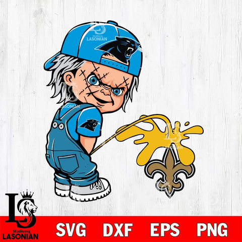 Carolina Panthers Chucky Piss On New Orleans Saints Svg Eps Dxf Png File, Digital Download, Instant Download