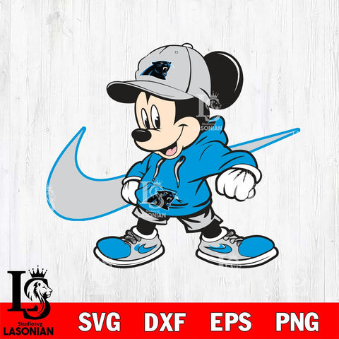 Carolina Panthers Cool Mickey Mouse Svg Eps Dxf Png File, Digital Download, Instant Download