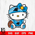 Carolina Panthers Cute Hello Kitty Football 12 Svg Eps Dxf Png File, NFL svg, Digital Download, Instant Download