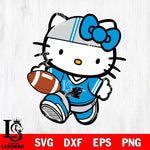 Carolina Panthers Cute Hello Kitty Football 9 Svg Eps Dxf Png File, NFL svg, Digital Download, Instant Download