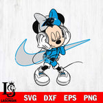 Carolina Panthers Cute Minnie Mouse Dancing Svg Eps Dxf Png File, Digital Download, Instant Download