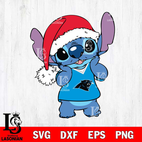 Carolina Panthers Cute Stitch Christmas Svg Eps Dxf Png File, Digital Download, Instant Download