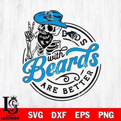Carolina Panthers Dad With Beard Are Better Svg Eps Dxf Png File, Digital Download, Instant Download