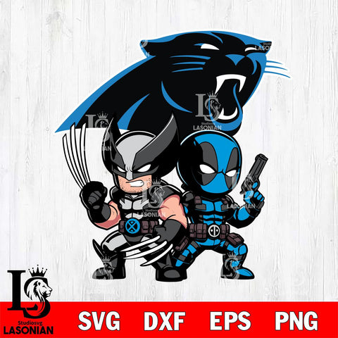 Carolina Panthers Deadpool And Wolverine Svg Eps Dxf Png File, Digital Download, Instant Download