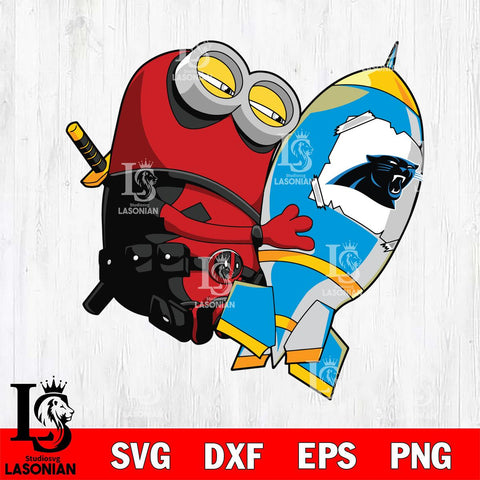 Carolina Panthers Deadpool Minion Marvel Svg Eps Dxf Png File, Digital Download, Instant Download