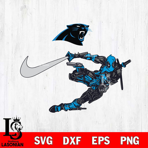 Carolina Panthers Deadpool Nike Svg Eps Dxf Png File, Digital Download, Instant Download