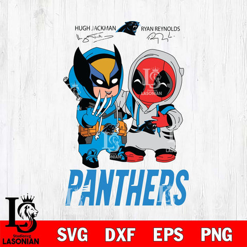 Carolina Panthers Deadpool X Wolverine Funny Svg Eps Dxf Png File, Digital Download, Instant Download