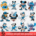 Carolina Panthers Disney NFL Bundle 12 Svg Eps Dxf Png File, Digital Download, Instant Download