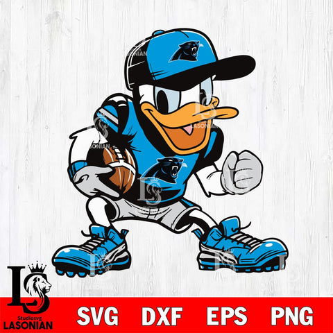 Carolina Panthers Donal Duck Svg Eps Dxf Png File, Digital Download, Instant Download