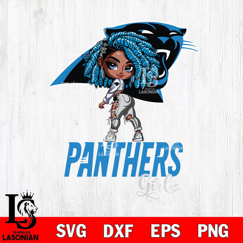 Carolina Panthers Fan Girl Svg Eps Dxf Png File, Digital Download, Instant Download