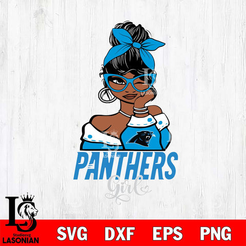 Carolina Panthers Fan Girl Svg Eps Dxf Png File, Digital Download, Instant Download