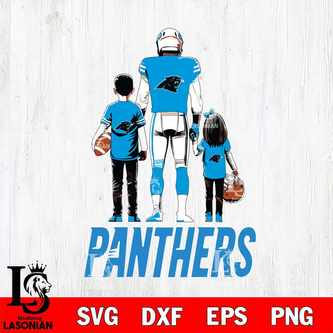 Carolina Panthers Father And Child Football SVG DXF EPS PNG FILE,NFL SVG, Father day Digital Download,Instant Download, Silhouette