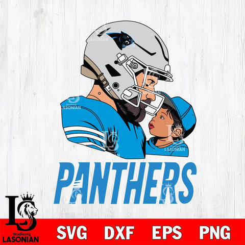 Carolina Panthers Father And Child Rugby SVG DXF EPS PNG FILE,NFL SVG, Father day Digital Download,Instant Download, Silhouette