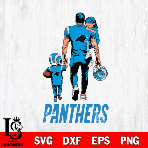 Carolina Panthers Father And Son Football SVG DXF EPS PNG FILE,NFL SVG, Father day Digital Download,Instant Download, Silhouette
