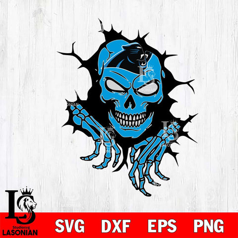 Carolina Panthers Ferocious Skull SVG