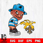 Carolina Panthers Freddy Krueger Piss On New Orleans Saints Svg Eps Dxf Png File, Digital Download, Instant Download