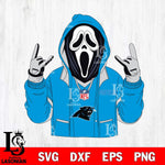 Carolina Panthers Ghostface Scream Football Halloween Svg Eps Dxf Png File, Digital Download, Instant Download